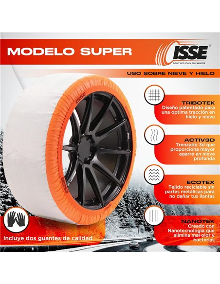 Cadenas nieve textiles isse super talla 74