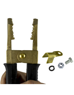 Pinza cable arranque negra latón macizo 2