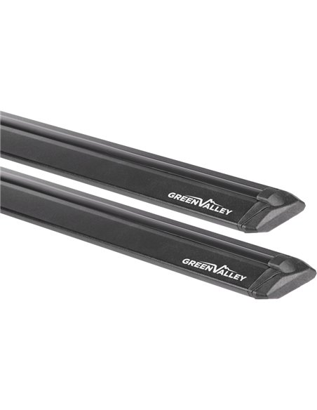 Juego de 2 barras Green Valley Vento Black aluminio negro 107 cm Juego de 2 barras Green Valley Vento Black aluminio negro 107 cm