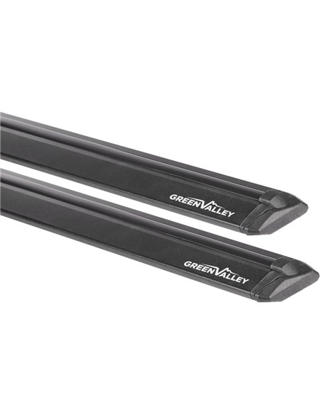 Juego de 2 barras Green Valley Vento Black aluminio negro 126 cm
