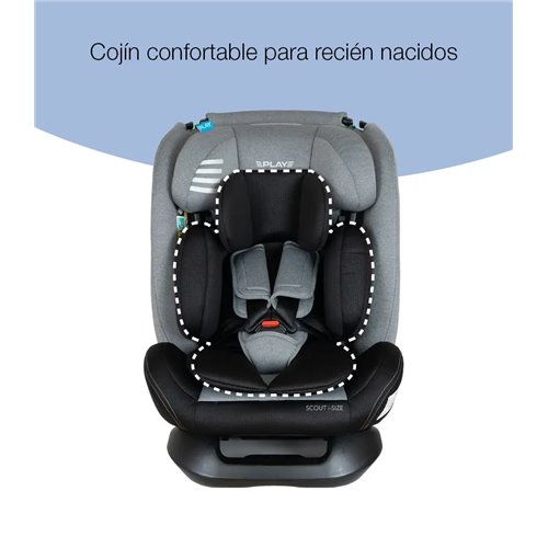 Silla de coche Play Scout i-Size 40-150 cm gris (0-12 años, sin Isofix)