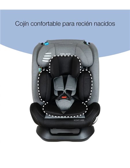 Silla de coche Play Scout i-Size 40-150 cm gris (0-12 años, sin Isofix) Silla de coche Play Scout i-Size 40-150 cm gris (0-12 años, sin Isofix)
