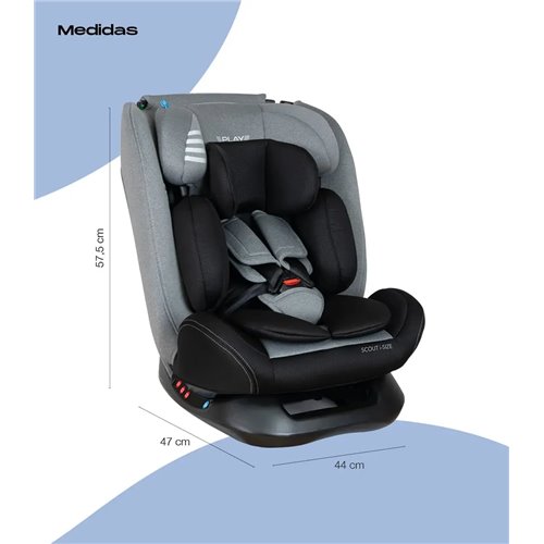 Silla de coche Play Scout i-Size 40-150 cm gris (0-12 años, sin Isofix)