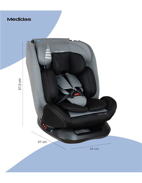 Silla de coche Play Scout i-Size 40-150 cm gris (0-12 años, sin Isofix) Silla de coche Play Scout i-Size 40-150 cm gris (0-12 años, sin Isofix)