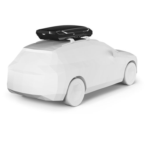 Thule Motion 3 L Low, Cofre portaequipajes de techo 370L Negro Brillante