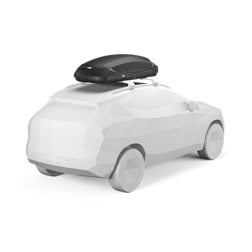 Thule Pulse 2 M, Cofre portaequipajes de techo 400L Negro Mate