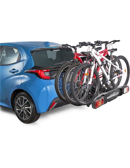 Portabicicletas bola de remolque Green Discovery 3 - 3 Bicis / 2 E-Bike | 60 Kg
