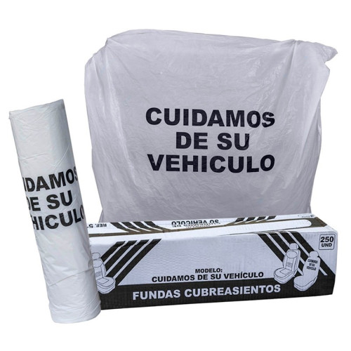 Rollo de 250 fundas de plástico protector de asiento