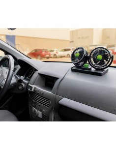 VENTILADOR DOBLE 12V CONEXION MECHERO 2