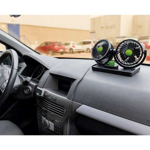 VENTILADOR DOBLE 12V CONEXION MECHERO