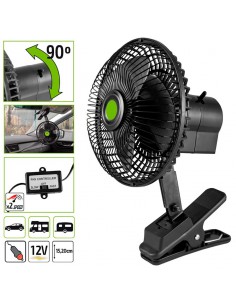 VENTILADOR CONEXION MECHERO 12V DIAMETRO 17 CM 2