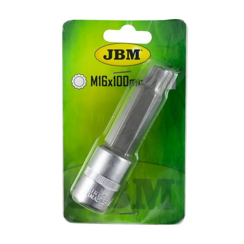 JBM 12030 Vaso punta 1/2" xzn inviolable m16x100mm esp. Vag