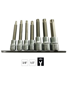 JBM 53084 Juego de 7 puntas torx de 3/8" y 1/2" 2