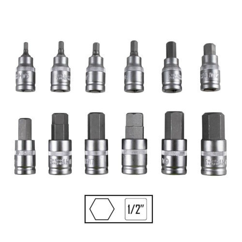 JBM 51260 Set de 12 piezas de 1/2" punta hexagonal