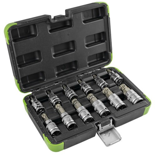 JBM 53104 Set 12 piezas 1/2" punta 12 cantos cromado