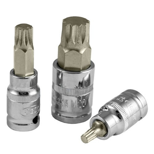 JBM 53104 Set 12 piezas 1/2" punta 12 cantos cromado