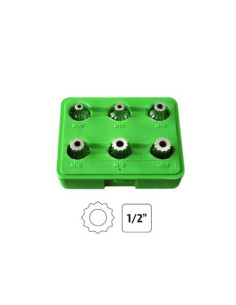 JBM 51409 Set de 6 piezas de 1/2" punta 12 cantos inviolable / punta xzn 2