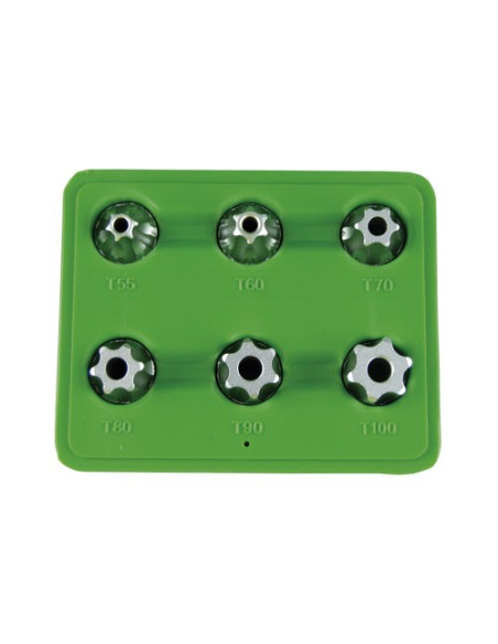 JBM 51410 Set de 6 piezas de 1/2" punta torx inviolable