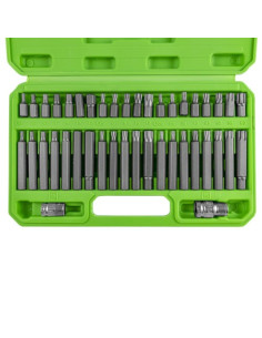 JBM 50983 Estuche de 42 piezas para tornillos hex, 12 cantos y torx 2