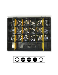 JBM 52538 Estuche puntas destornillador surtido de 1/4" 2