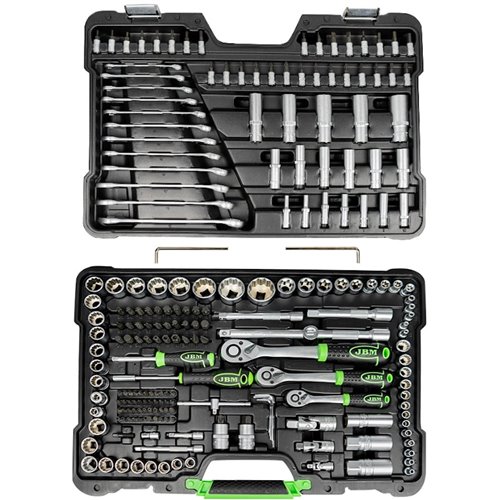 Caja de herramientas 216 piezas vasos 12 caras JBM 54250