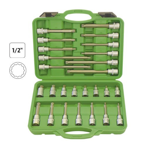 JBM 52603 Estuche de puntas para tornillos de 12 cantos 26 piezas