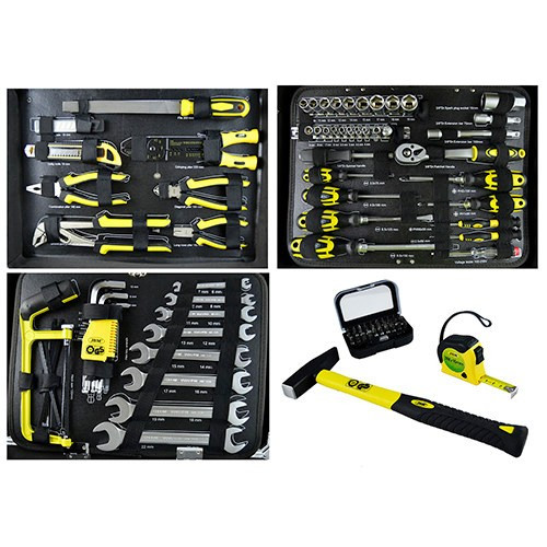 JBM 53444 Caja de herramientas de aluminio 108 piezas vasos 1/2"