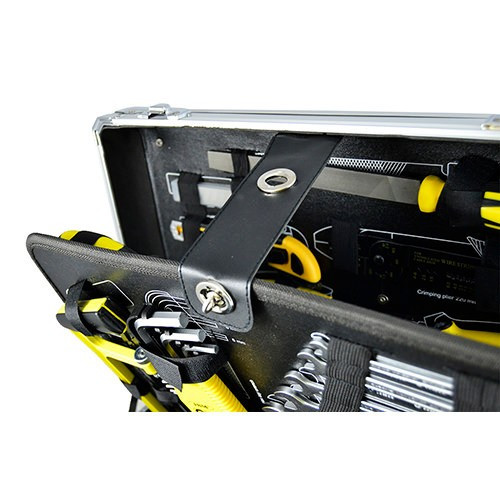 JBM 53444 Caja de herramientas de aluminio 108 piezas vasos 1/2"