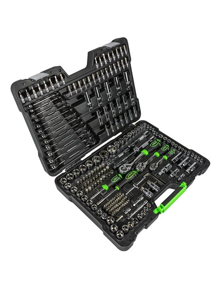 Caja de herramientas 216 piezas vasos hexagonales cromados JBM 54045