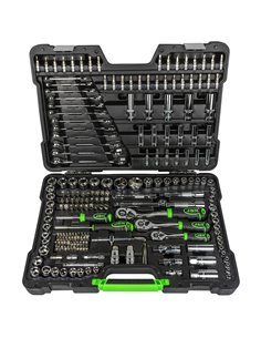 Caja de herramientas 216 piezas vasos hexagonales cromados JBM 54045 2