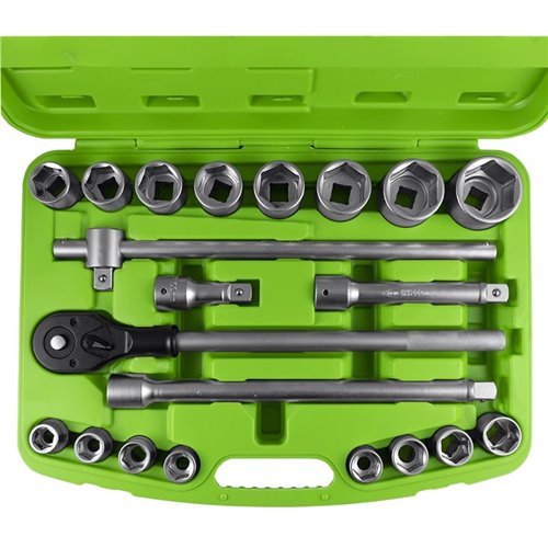 JBM 53727 Estuche de herramientas con 21 piezas autocle 3/4" 6 cantos