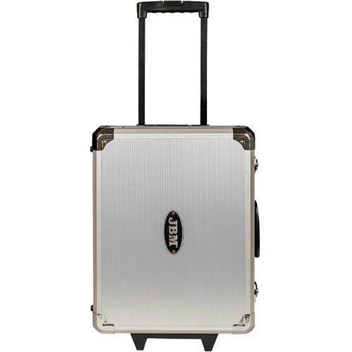 Caja de herramientas de 159 piezas vasos hexagonales JBM 53159 maletín de aluminio