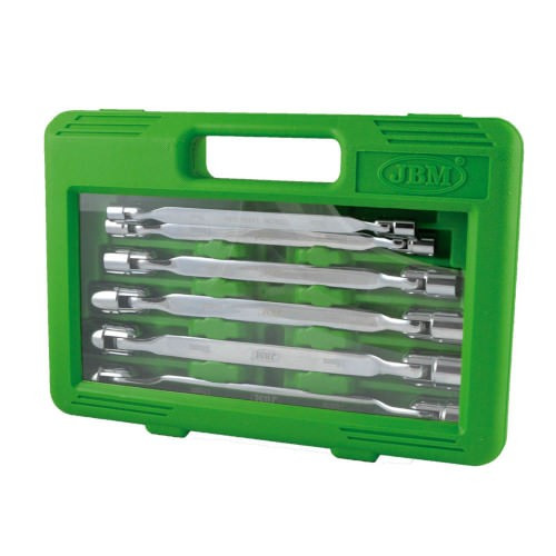 JBM 51659 Estuche con 6 llaves de vaso de 12 cantos articuladas