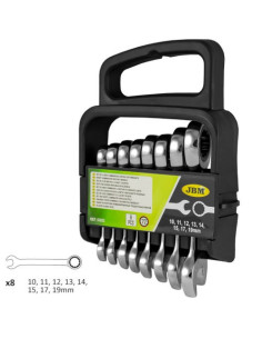 JBM 53022 Set de 8 llaves combinadas cortas con trinquete 2