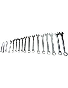 JBM 52972 Set de 17 llaves combinadas en pulgada - acabado brillante 2