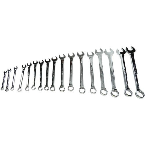 JBM 52972 Set de 17 llaves combinadas en pulgada - acabado brillante