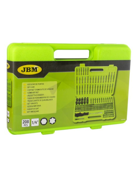 JBM 53574 Estuche de puntas de 208 piezas