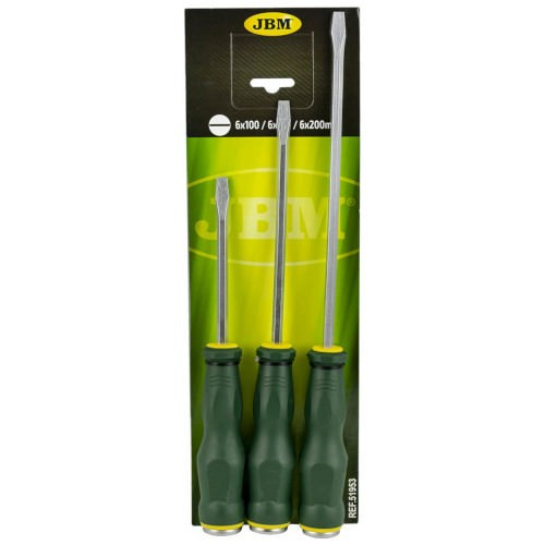 JBM 51953 Set de 3 destornilladores planos