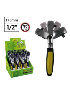 JBM 51305 Carraca de 72 dientes articulada 1/2" 175mm 2
