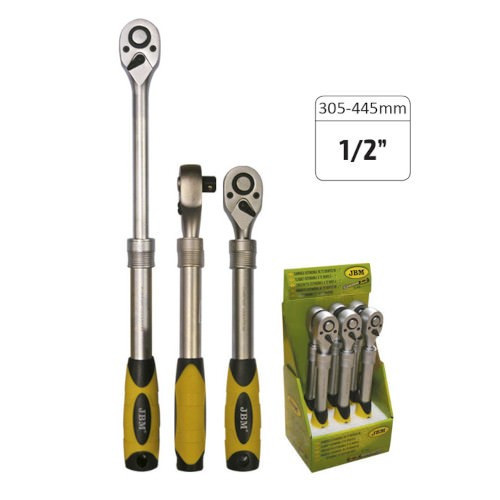 JBM 51307 Carraca extensible de 1/2" 72 dientes