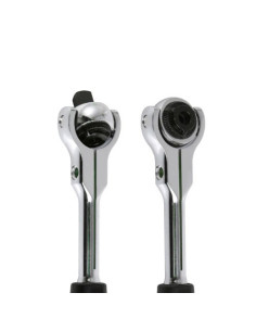 JBM 51405 Carraca de 72 dientes de cabezal giratorio 1/4" 145mm 2