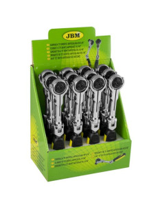 JBM 52587 Carraca de  72 dientes articulada  1/4" 175mm 2