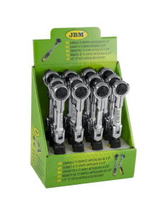 JBM 52588 Carraca de  72 dientes articulada  1/2" 175mm 2