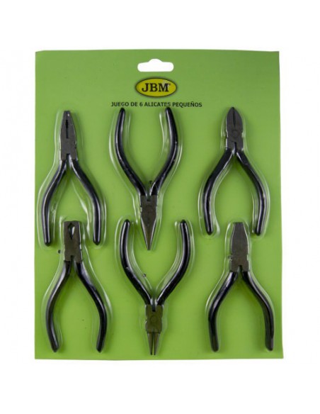 JBM 50580 Juego de 6 alicates mini de 120mm