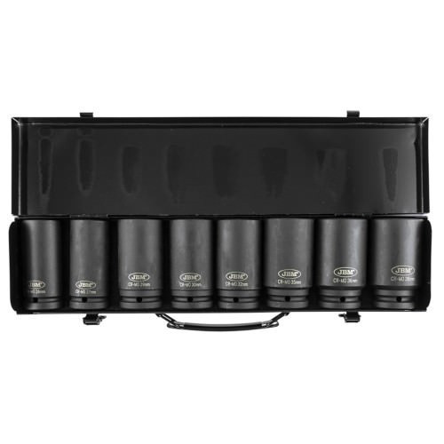 JBM 52347 Set de 8 vasos de impacto hexagonales 3/4"