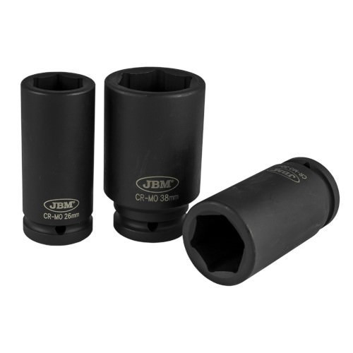 JBM 52347 Set de 8 vasos de impacto hexagonales 3/4"