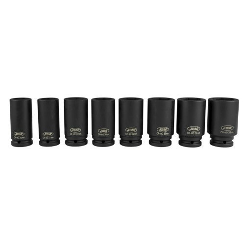 JBM 52347 Set de 8 vasos de impacto hexagonales 3/4"