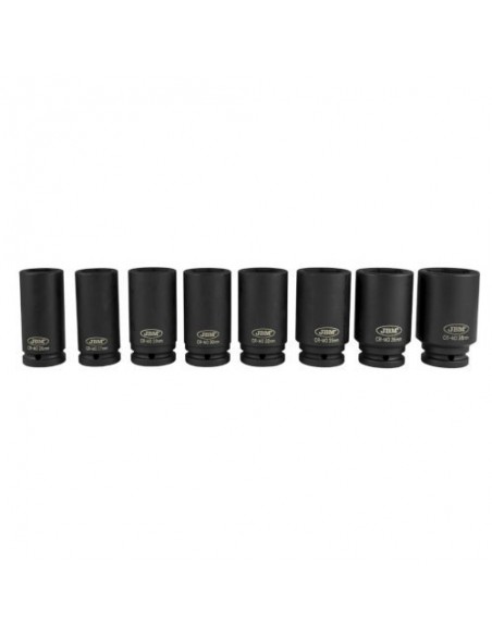 JBM 52347 Set de 8 vasos de impacto hexagonales 3/4"