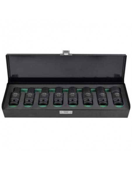 JBM 53044 Set 8 vasos impacto hexagonal Con doble posicion (fijo/articulado)