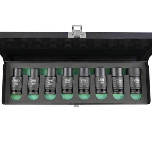 JBM 53044 Set 8 vasos impacto hexagonal Con doble posicion (fijo/articulado)